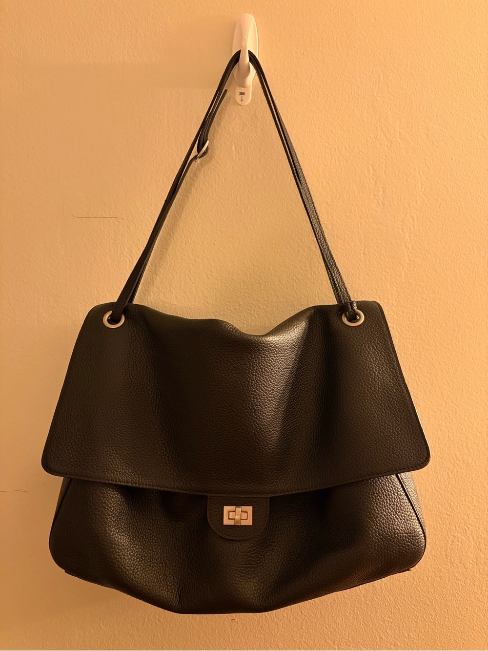 Verano Hill Black Leather Shoulder Bag - Timeless Women's Handbag
